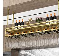 NHYHEHMR Porta di vino, supporto per vino a casa in casa, sospensione del vino di calice sospeso, rastrello per organizzatore di vino appeso ad altezza, C, C, 100 * 30 cm