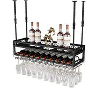 NHYHEHMR Porta di vino, supporto per vino a casa in casa, sospensione del vino di calice sospeso, rastrello per organizzatore di vino appeso ad altezza, C, C, 100 * 30 cm