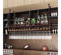 NHYHEHMR Porta di vino, supporto per vino a casa in casa, sospensione del vino di calice sospeso, rastrello per organizzatore di vino appeso ad altezza, C, C, 100 * 30 cm