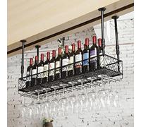 NHYHEHMR Porta in bicchiere di vino appeso - portabottiglie a parete a parete Assoluto di pianta sospesa in metallo decorazione di vino in metallo per la camera da letto della cucina da barra