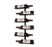 NHYHEHMR Porta per pareti in vetro di vino per bottiglie di liquori Giaccetta da vino con supporto in vetro per soggiorno in casa armadio da vino appeso per barra per vino commerciale