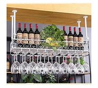 NHYHEHMR Portabottiglia portana con portasina con supporto in vetro e scaffale, porta in vetro di vino, portabiano da bar europeo in stile casalingo, ornamenti, porta caldices