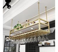 NHYHEHMR Portabottiglie a soffitto del display di vino | Scaffali di stoccaggio delle bottiglie di vino appeso | Altezza e larghezza regolabili | Adatto per bar, cantina, cucina, sala da pranzo