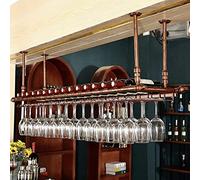 NHYHEHMR Portabottiglie da parete - Portabicchieri da vino in metallo da appendere sotto il ripiano regolabile in altezza a soffitto portabottiglie moderno in vetro per bar necessari Chasi