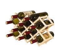 NHYHEHMR Portabottiglie in legno pieghevole portamette di vino controsoffitto per bottiglia da vino a supporto di vino display per mobile da vino, cucina per la casa, dispensa (B 6 bottiglie)