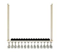 NHYHEHMR Portabottiglie per vino, porta d'altura, porta in vetro sospeso in metallo supporto per vino, portabottiglie organizzatore, altezza e larghezza regolabile, LD (dimensioni: 60x27x8cm)