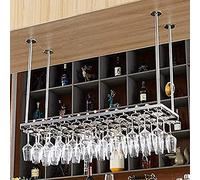 NHYHEHMR Portabottiglie per vino portandegna, bar, ristorante, porta di vetro di vino, rastrelliere per camerino, porta bottiglia di vino a soffitto a soffitto in metallo, 120x35 cm