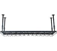 NHYHEHMR Portabottiglie sospese a parete retrò con portabicchieri e scaffale per il soffitto di 60 cm per portabottiglie per bicchieri di champagne per ristoranti per ristoranti