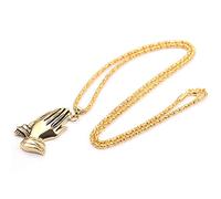 NHYHEHMR Punk Men Prayer Hand Vintage Villana Religione Religione Gesturi Gift hip-hop gotici per la catena del colletto dell'uomo