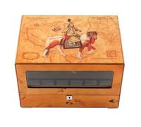 NHYHEHMR Retro Automatic da 10 orologi per avvolgimento di vento di lusso vernice per pianoforte in legno per pianoforte super silenziosa alimentata a batteria e CA per 4 orologi da polso 6 custodia
