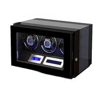 NHYHEHMR Safe Watch Winder Box For 3 Automatic Watches With Lock Security Quiet Motor Watch Winding Display Box Built-in LED Illuminated (Color : C, Size : 3+0)