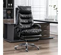 NHYHEHMR Sedia da ufficio in pelle rotante a 360 ° Ergonomic a 360 ° sedia comoda scrivania per ufficio a casa e sala da studio altezza regolabile design elegante per il supporto finale