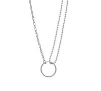 NHYHEHMR Simple Circle Clavicle Chain Double Necklace Double Cocklace for Woming Fedding Gioielli Accessori per la ragazza