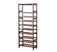 NHYHEHMR Stile industriale Grande portagine pesanti con porta d'albero da vino portanate per pentola per sala da pranzo in cucina e colore in noce bar