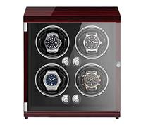 NHYHEHMR Technology Automatic Watch Winder In Wood Shell And PU Leather With Quiet Motor Storage Case For 4 6 Watches Luxury Mechanical Watch Display Box (Color : Brown2, Size : 6+0)