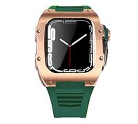 NHYHEHMR Ultima custodia per cinturino in acciaio inossidabile per banda 7 custodia in lega di titanio da 45 mm per set di kit iwatch