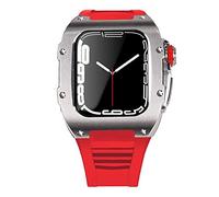 NHYHEHMR Ultima custodia per cinturino in acciaio inossidabile per banda 7 custodia in lega di titanio da 45 mm per set di kit iwatch