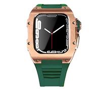 NHYHEHMR Ultima custodia per cinturino in acciaio inossidabile per banda 7 custodia in lega di titanio da 45 mm per set di kit iwatch