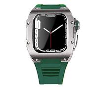 NHYHEHMR Ultima custodia per cinturino in acciaio inossidabile per banda 7 custodia in lega di titanio da 45 mm per set di kit iwatch