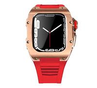 NHYHEHMR Ultima custodia per cinturino in acciaio inossidabile per banda 7 custodia in lega di titanio da 45 mm per set di kit iwatch