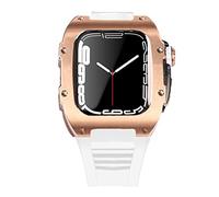 NHYHEHMR Ultima custodia per cinturino in acciaio inossidabile per banda 7 custodia in lega di titanio da 45 mm per set di kit iwatch
