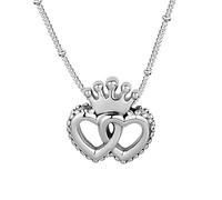 NHYHEHMR United Royal Hearts Necklaces For Women Beaded Chain Choker Necklaces Female Jewelry Love Pendant Necklaces