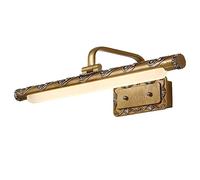 NHYHEHMR Vintage LED Bathroom Mirror Light Farmhouse Vanity Lamp Over Mirror Cabinet, 55cm 16W Wall Toilet Mirror Lamp Retro Mirror Front Lighting Fixtures for Bath Dressing Room (Bronze 6000k)