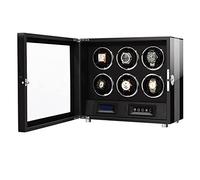 NHYHEHMR Watch Winder for 2 4 6 9 Automatic Watches Piano Baking Paint Luxury Mechanical Watch Storage Case with Quiet Motor Soft Flexible Pillows Watch Display Box (Size : 4+0)