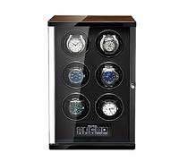 NHYHEHMR Watch Winder For 2 4 6 9 Automatic Watches Support Single Watch And Double Watch Spinner Quiet Motor Gift For Men Women Self Winding Watch Turner (Color : B, Size : 6+0)