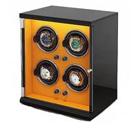 NHYHEHMR Watch Winder For 4 Automatic Watches Soft Adjustable Pillows For Universal Watches Built-in Blue LED Illumination AC Adapter Charge Quiet Motor (Color : D, Size : 4+0)