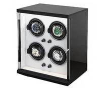 NHYHEHMR Watch Winder For 4 Automatic Watches Soft Adjustable Pillows For Universal Watches Built-in Blue LED Illumination AC Adapter Charge Quiet Motor (Color : D, Size : 4+0)