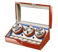 NHYHEHMR Watch Winder For 6 Automatic Watches With Extra 7 Watch Storages 5 Rotation Mode Wooden Shell Display Box Silent Motor Watch Turner (Color : 6+7 White)
