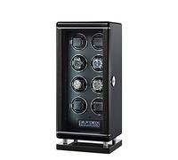 NHYHEHMR Watch Winder Watch Winder with Super Quiet Motor Smart Fingerprint Unlock LCD with Touch Panel with Remote Control Blue LED Light 6 Available Modes Storage Box (8 epitope) Watch Winder