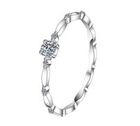 NHYHEHMR Womens Promise Rings,Fine with Moissanite 0.1ct Womens Wedding Rings