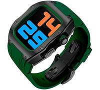 NHYHEHMR Zinc Titanium Watch Case Rubber Band,For Ultra 49mm 45mm 44mm,Rm Style Watch Case Sport Strap Mod Kit,For Iwatch Series 8/7/6/5/4/SE Replacement Accessories