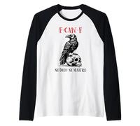 Ni Dieu Ni Maitre No Kings PRO Democracy Anti Fascism Resist Maglia con Maniche Raglan