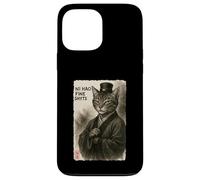 Ni Hao Fine Shyt Funny Meme Cat Sumi-e arte giapponese Custodia per iPhone 13 Pro Max
