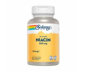 Niacina No Flush 100 Capsule Vegane 500 Mg Di Solaray