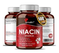 Niacina vitamina B3 90 capsule 500mg integratori per la salute, sonno riposante