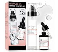 Niacinamide Siero 15%, 6 Peptide Skin Boosting Toner Viso, Siero Niacinamide Viso, Peptidi viso Tonico, Illumina il Tono Della Pelle, Cura Delicata, Adatto a Tutti i Tipi di Pelle (2 PCS)