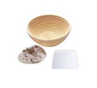 Niaciswe Cestini da Lievitazione per Pane Cestino di Fermentazione Cesto per la Fermentazione Cestino per la Lievitazione del Pane Cestino Rotondo da Lievitazione con Raschietto per la Pasta di Pane