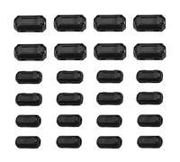 Niaciswe Ferrite Antidisturbo Clip 24 Pezzi Nero Anello di Ferrite Clip Filtri di Rete Elettrica Filtro Rumore Filtro Antidisturbo Filtro di Rete per Cavo Video Filtro