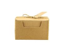 Niaciswe Scatoline Carta Kraft Marrone 50 Pezzi Catolina Regalo in Carta kraft Scatole Cartone regalo scatole Bomboniere Scatoline Portaconfetti Matrimonio con Spago di Luta Etichette