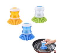 Niaciswe Spazzola per Piatti con Dosatore di Detersivo per Piatti 3 Pezzi Spazzola Piatti con Dispenser Spazzola per Piatti Spazzole per Piatti con Dispenser di Sapone per Piatti,Pentole,Lavandini