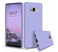 NiaCoCo Compatibile con Custodia Samsung Galaxy S8 Custodia Silicone Liquido Caso Gomma Morbida in Gel Copertura Protettiva Antigraffio+1pcs Gratuito Proteggi Schermo - (Viola)