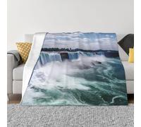 Niagara Falls Coperta e copriletto, ultra morbida, in micropile, leggera, per aria condizionata, per tutte le stagioni, calda, per divano e divano, 152,4 x 127 cm