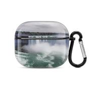 Niagara Falls Custodia per auricolari Bluetooth a corpo intero antiurto custodia rigida supporto ricarica wireless con portachiavi regalo personalizzato per AirPods 3