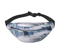 Niagara Falls Marsupio da uomo e da donna, alla moda, borsa a tracolla con tracolla regolabile, impermeabile, per viaggi, escursionismo, sport, nero, taglia unica, Nero , Taglia unica