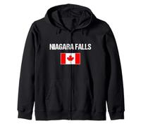 Niagara Falls Ontario Bandiera Canadese Canada Felpa con Cappuccio
