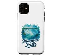 Niagara Falls Ontario Canada Paesaggio Acquerello Souvenir Custodia per iPhone 11